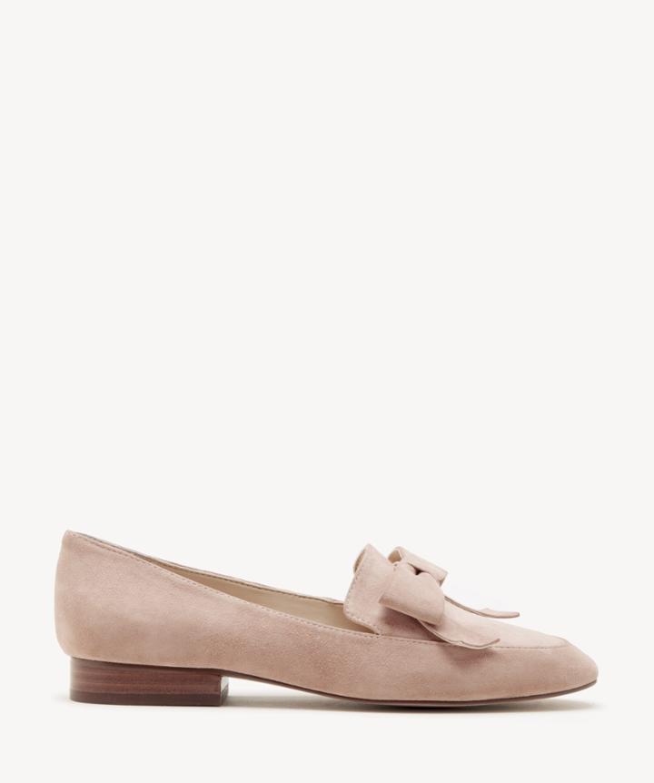 Sole Society Women's Tannse Bow Loafers Antique Rose Size 5 Suede From Sole Society