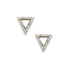 Sole Society Sole Society Crystal Triangle Stud - Gold