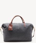 Sole Society Women's Jera Weekender Casual Woven In Color: Grey Wool Bag Vegan Leather Wool From Sole Society