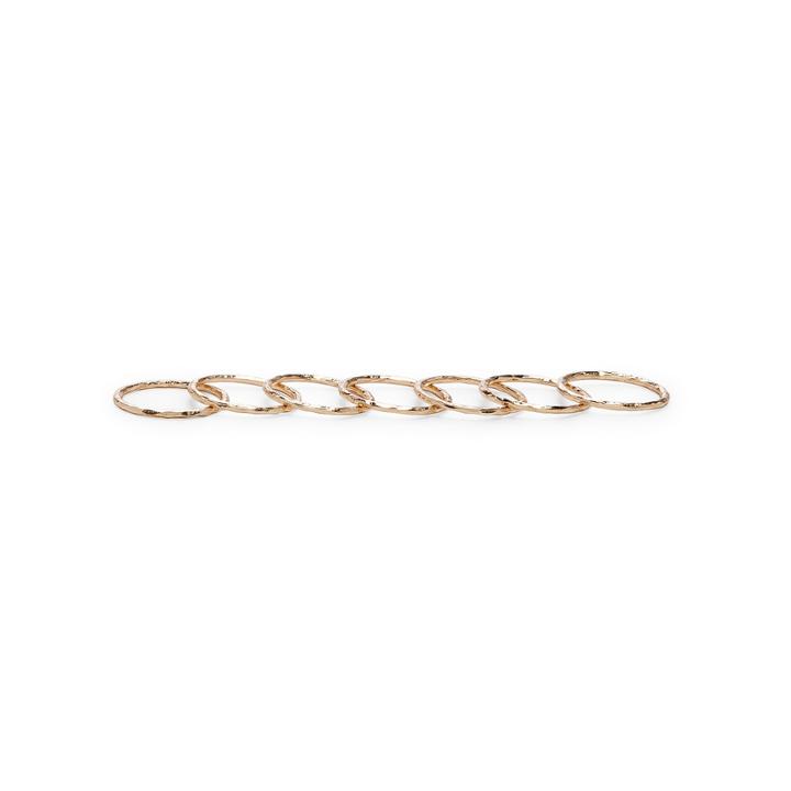 Sole Society Sole Society Hammered Stackable Rings - Gold