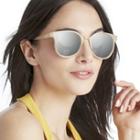 Sole Society Sole Society Niles Oversize Sunglasses W/ Metal Detail - Nude