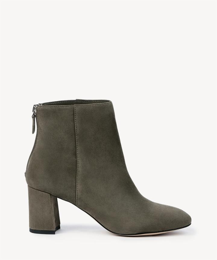 Sole Society Sole Society Garnette Flare Heels Bootie Dark Olive Size 5 Suede