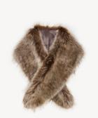 Sole Society Women's Faux Fur Stole Dark Taupe One Size Polyester From Sole Society