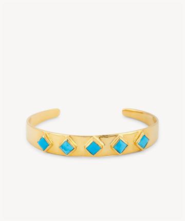 Karen London Karen London 24k Gold Plated Stone Cuff