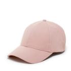 Sole Society Sole Society Denim Baseball Cap With Faux Leather Tab - Light Coral