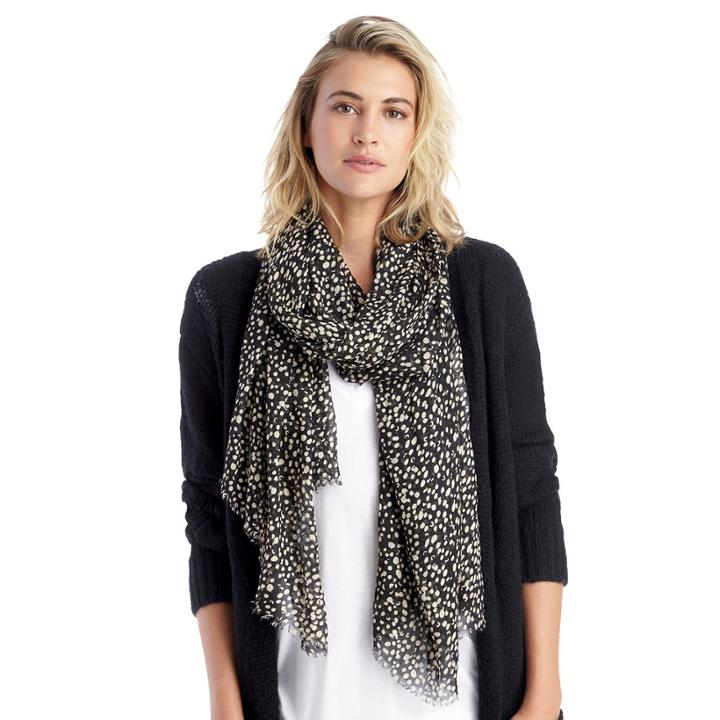 Sole Society Sole Society Dot Print Scarf - Oxblood