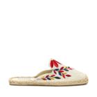 Soludos Soludos Embroidered Floral Mule Espadrille Mule - Sand/red
