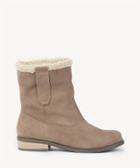 Sole Society Sole Society Verona Faux Shearling Ankle Bootie Taupe Size 7 Suede