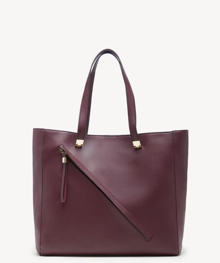 Sole Society Women's Nycky Tote Vegan Oxblood Vegan Leather From Sole Society