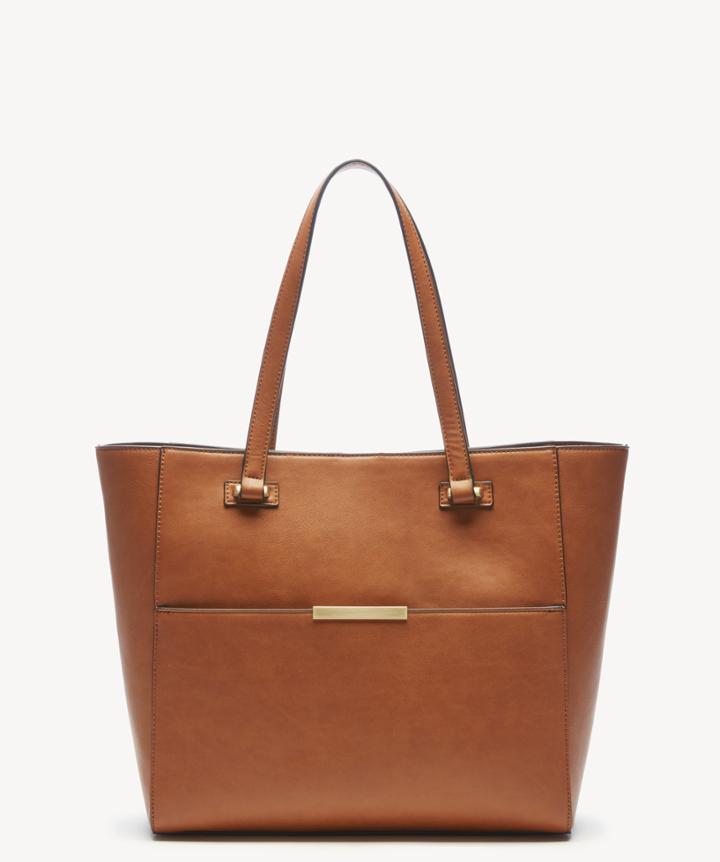 Sole Society Sole Society Alyn Tote Vegan Cognac Leather