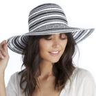 Sole Society Sole Society Woven Straw Hat - Black White