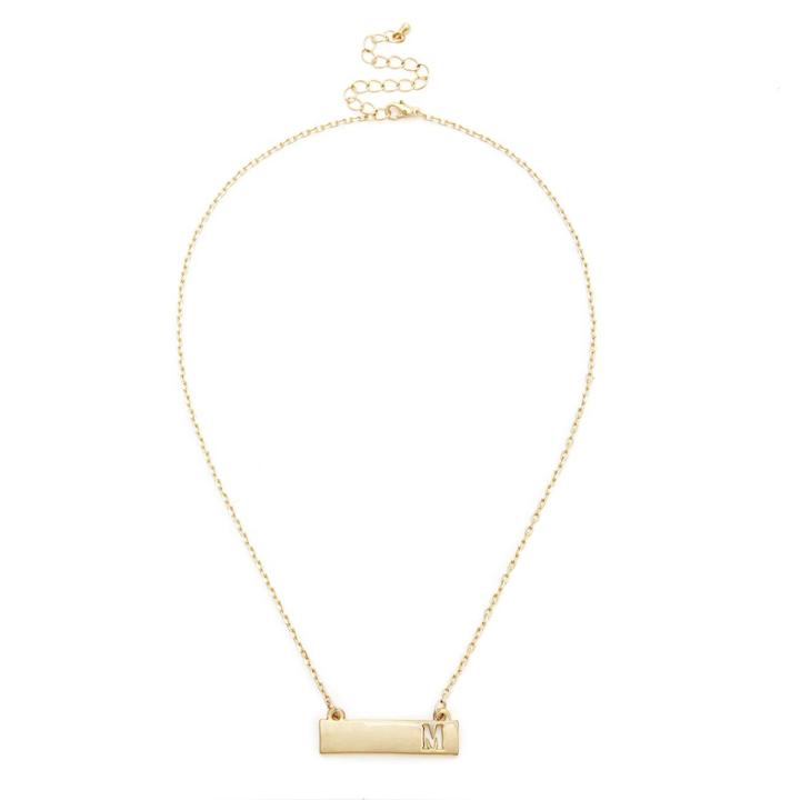 Sole Society Sole Society Initial Bar Necklace - Gold