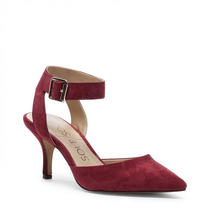 Sole Society Sole Society Olyvia Halo Ankle Strap Pump - Crimson-11