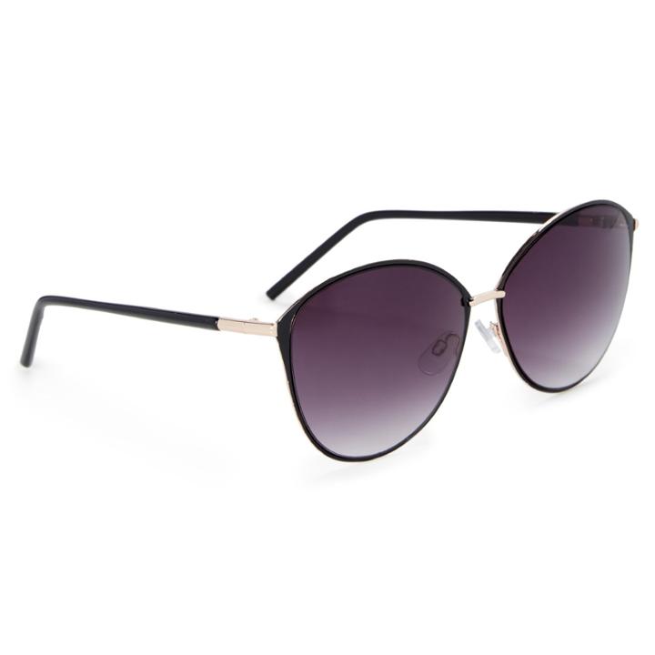 Sole Society Sole Society Annalynne Oversize Round Metal Sunglasses - Black