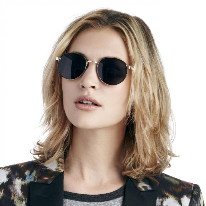 Sole Society Sole Society Jac Round Metal Sunglasses - Gold-one Size