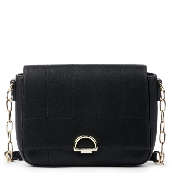 Sole Society Sole Society Colie Vegan Quilted Crossbody W/ Chain Strap - Black