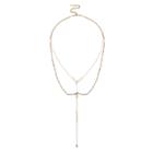 Sole Society Sole Society Mix Coin Layered Lariat - Antique Gold