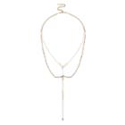 Sole Society Sole Society Mix Coin Layered Lariat - Antique Gold