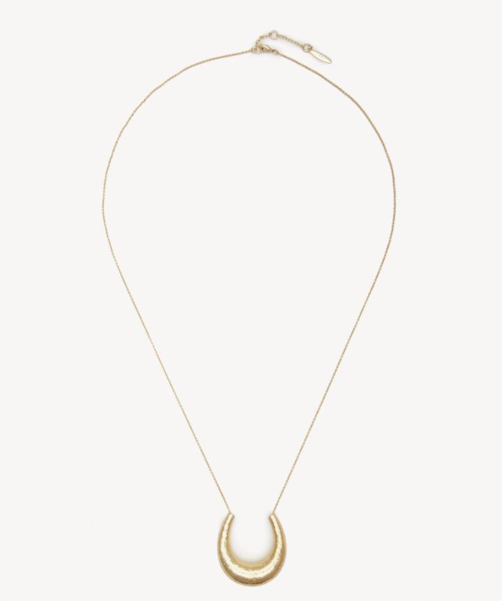 Sole Society Women's 30 Hollow Pendant 12k Soft Polish Gold/crystal One Size From Sole Society