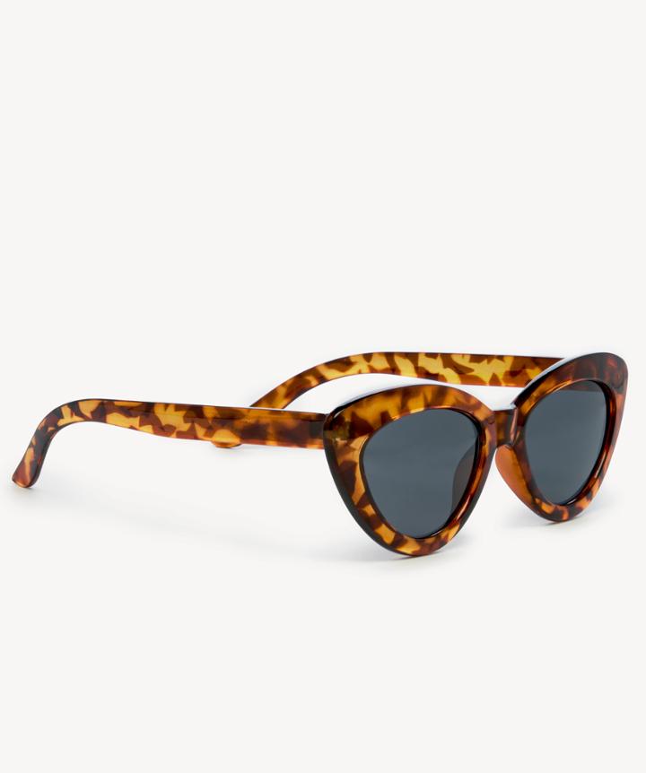 Sole Society Sole Society Kels Slim Cat Eye Sunglasses Honey Tortoise One Size Os Plastic