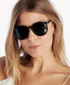 Sole Society Sole Society Brook Oversize Round Sunglasses Black One Size Os Plastic