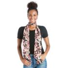 Sole Society Sole Society Floral Printed Skinny Scarf - Dark Multi-one Size