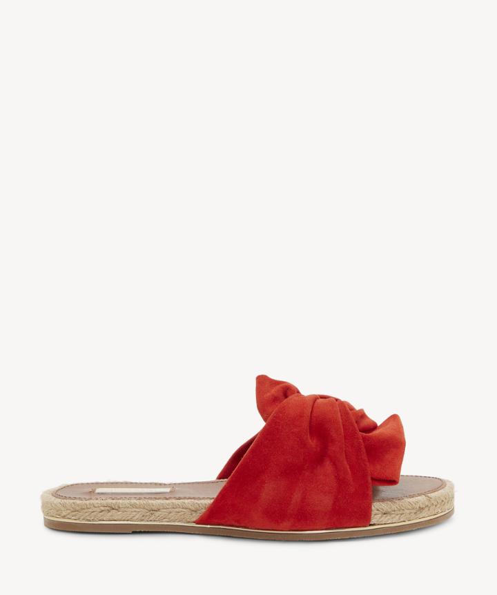 Louise Et Cie Louise Et Cie Camille Knotted Open Toe Flats Mela Rossa Size 6 Printed Fabric From Sole Society