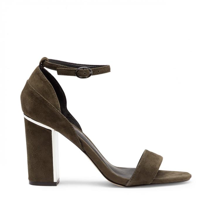 Sole Society Sole Society Paden Block Heel Sandal - Olive-6.5