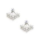 Sole Society Sole Society Floral Front To Back Earrings - Crystal-one Size