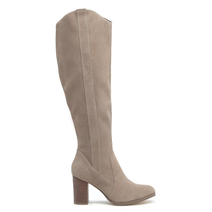 Sole Society Sole Society Benedict Heeled Boots Taupe Size 5 Suede