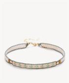 Sole Society Sole Society Beaded Thin Choker White Combo One Size Os