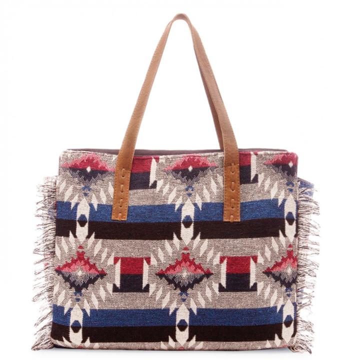 Sole Society Sole Society Beckett Fabric Tote With Fringe Detail - Multi