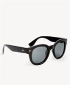 Sole Society Sole Society Carnegie Polarized Oversize Square Sunglasses Black One Size Os Plastic