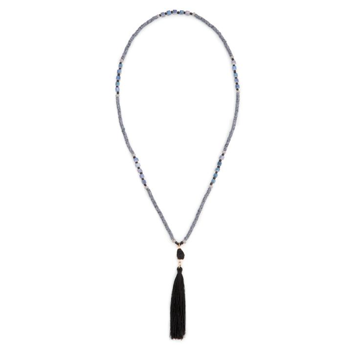 Sole Society Sole Society Druzy Beaded Necklace - Dark Multi
