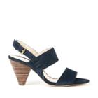 Sole Society Sole Society Valor Cone Heels Sandals Ink Navy Size 5 Suede