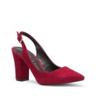 Sole Society Sole Society Kaydan Slingback Block Heel Pump - Dark Red