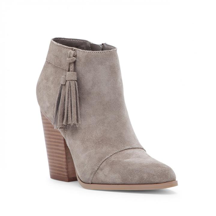 Sole Society Sole Society Talisha Tassel Heeled Bootie - Taupe-5