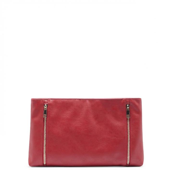 Sole Society Sole Society Judd Oversize Vegan Zippered Clutch - Red-one Size