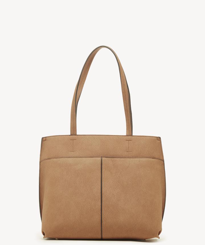 Sole Society Women's Lyndi Medium Tote Faux Leather Camel From Sole Society