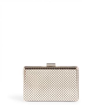 Sole Society Sole Society Raquelle Metallic Clutch - Silver-one Size