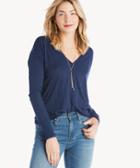 La Made La Made Women's Samara Long Sleeve Tee In Color: Midnight Size Xs From Sole Society