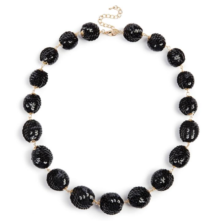 Sole Society Sole Society Sequin Drop Necklace - Black