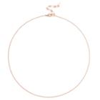 Sole Society Sole Society Plated Dainty Chain Choker - Rose Gold