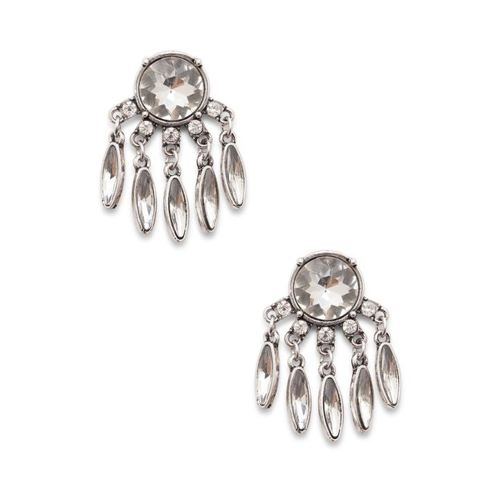 Sole Society Sole Society Crystal Statement Earrings - Antique Silver