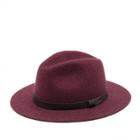 Sole Society Sole Society Wide Brim Fedora With Band - Heathered Wine-one Size