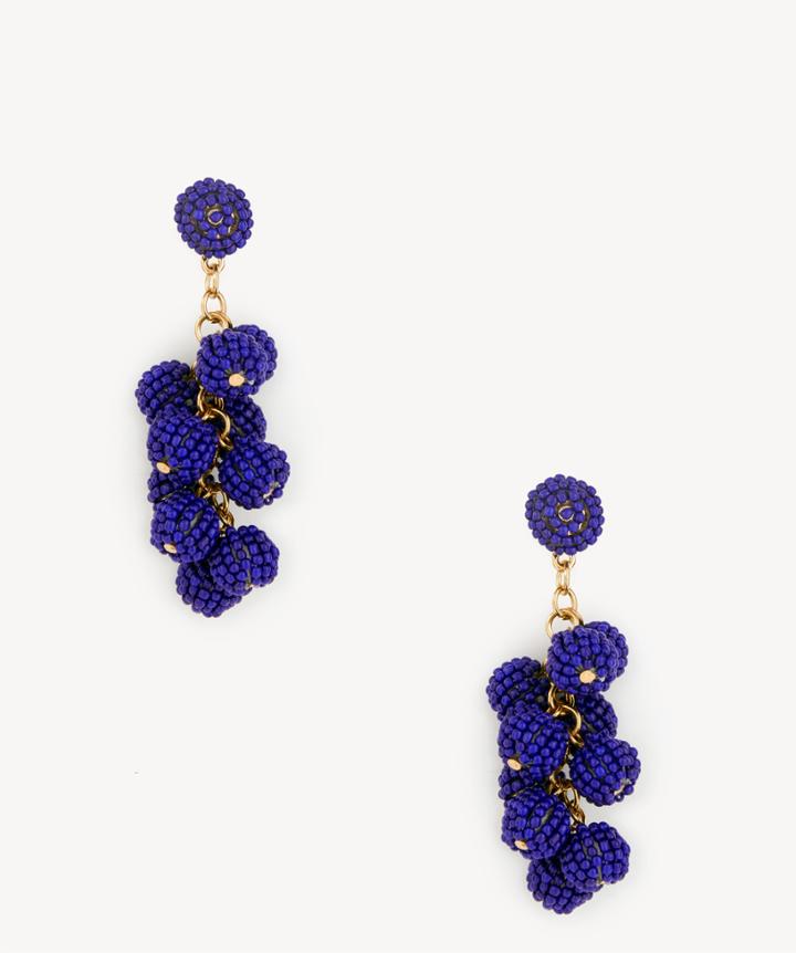 Sole Society Sole Society Beaded Cluster Earrings Cobalt One Size Os