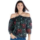1. State 1. State Tiered Sleeve Cold Shoulder Blouse Black Multi Size Extra Small From Sole Society