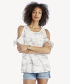 Sanctuary Sanctuary Lou Off Shoulder Top White Camo Size Extra Small From Sole Society