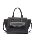 Sole Society Sole Society Johnson Medium Satchel W/ Front Pocket - Black