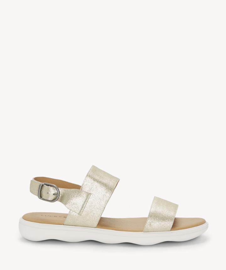 Lucky Brand Lucky Brand Madgey Flats Sandals Washed Gold Size 5 Leather From Sole Society